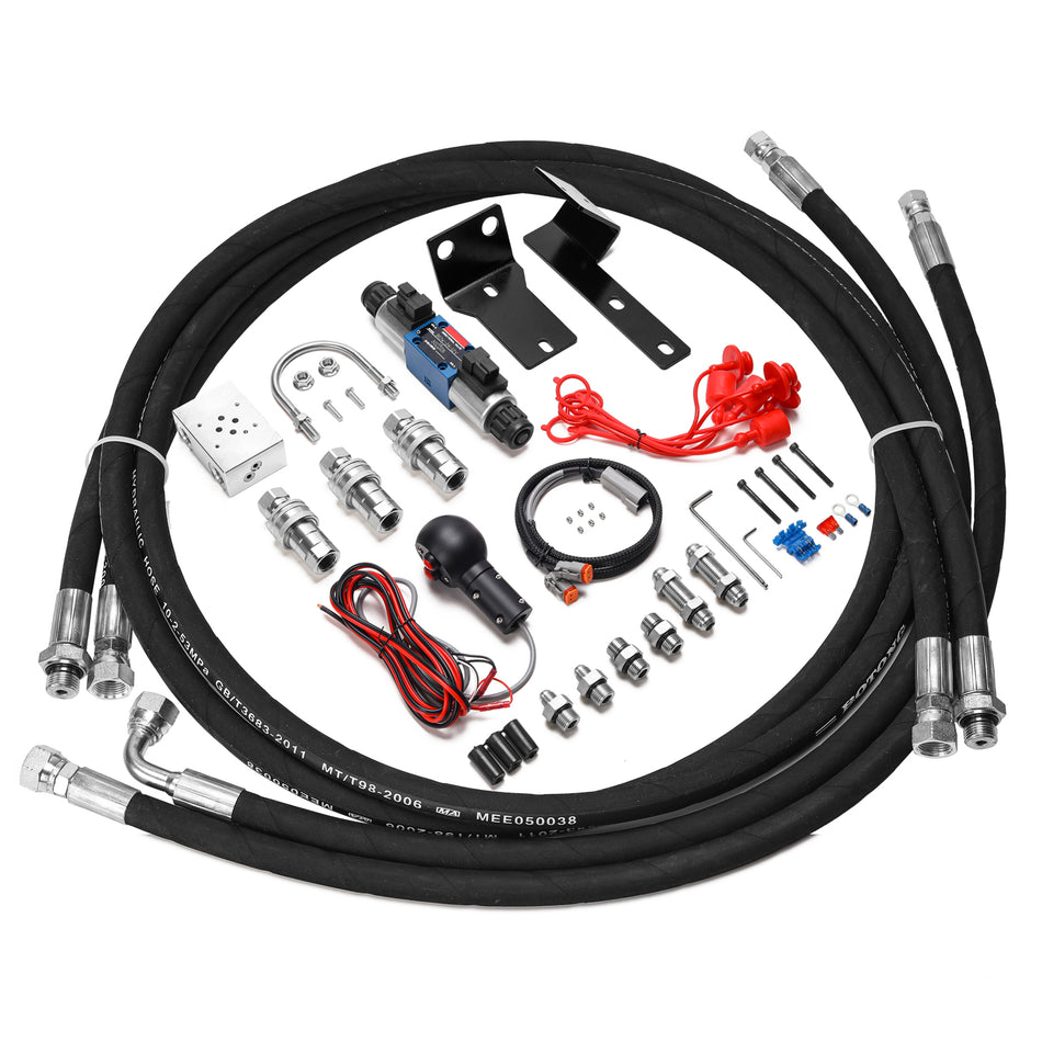 Third Function Valve Kit Compatible with Kubota L2501, L3301, L3901 Tractors with LA525 Loder and L3200, L3800 Tractors with LA524 Loder, Suitable for Curling Bucket, Heavy-Duty Tasks